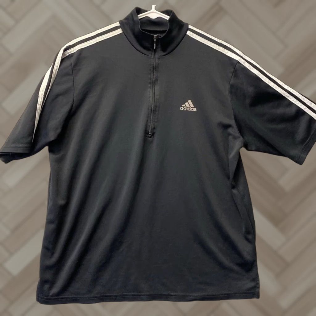 Adidas Adidas Golf Shirt Men’s Large 1/4 Zip Black Polo / 58-42 Size US L / EU 52-54 / 3 - 1 Thumbnail