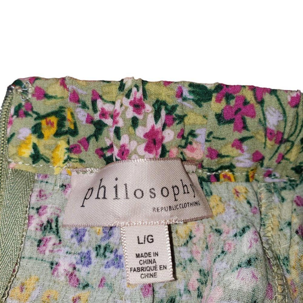 Designer CT335 Philosophy Floral Maxi Skirt with Split L Size 36" / US 14 / IT 50 - 6 Thumbnail