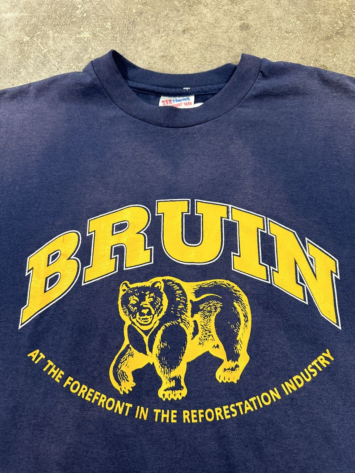 Hanes Vintage 90s Bruin Reforestation Bear Nature T-Shirt Size US XXL / EU 58 / 5 - 5 Thumbnail