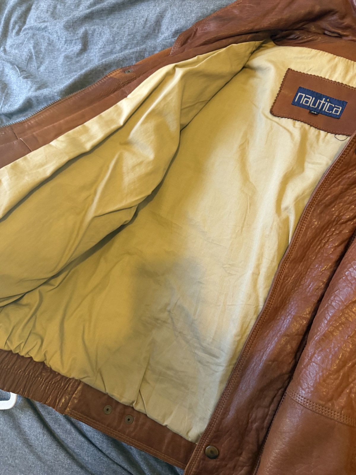 Nautica Vintage Nautica Genuine Leather Jacket Size US L / EU 52-54 / 3 - 2 Thumbnail