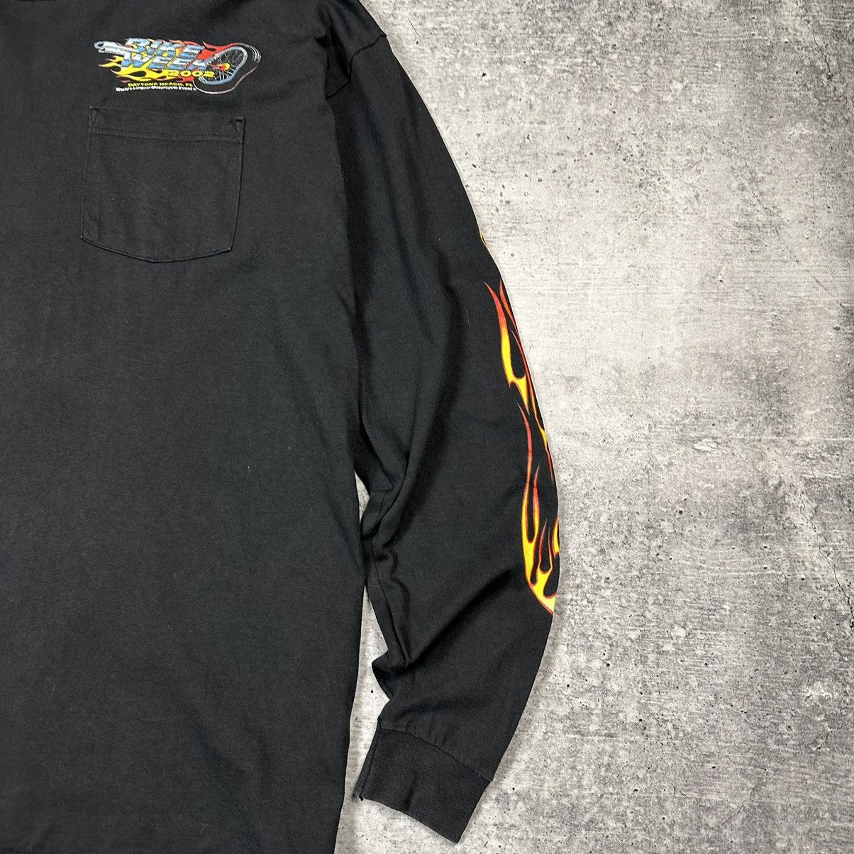Vintage Vintage USA 2002 Daytona Bike Week Long Sleeve Flames Size US XXL / EU 58 / 5 - 5 Thumbnail