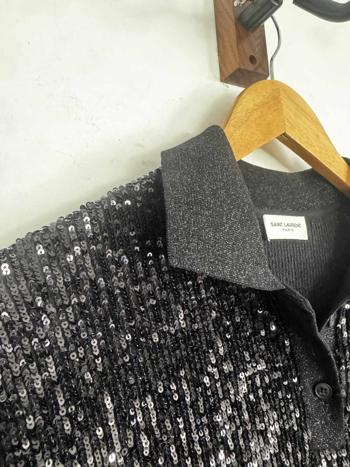 Saint Laurent Paris Oversized Sequins polo Size US S / EU 44-46 / 1 - 4 Thumbnail