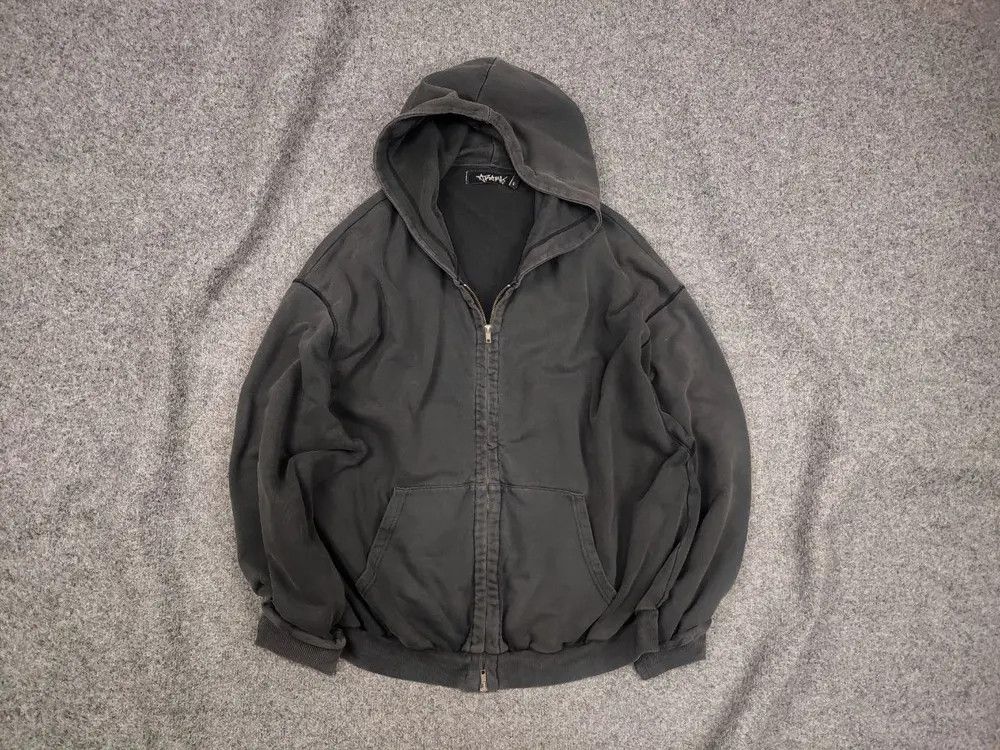 Pre-owned If Six Was Nine X Vintage L.g.b Style Washed Gray Zip Oversized Hoodie If Six Was Nine