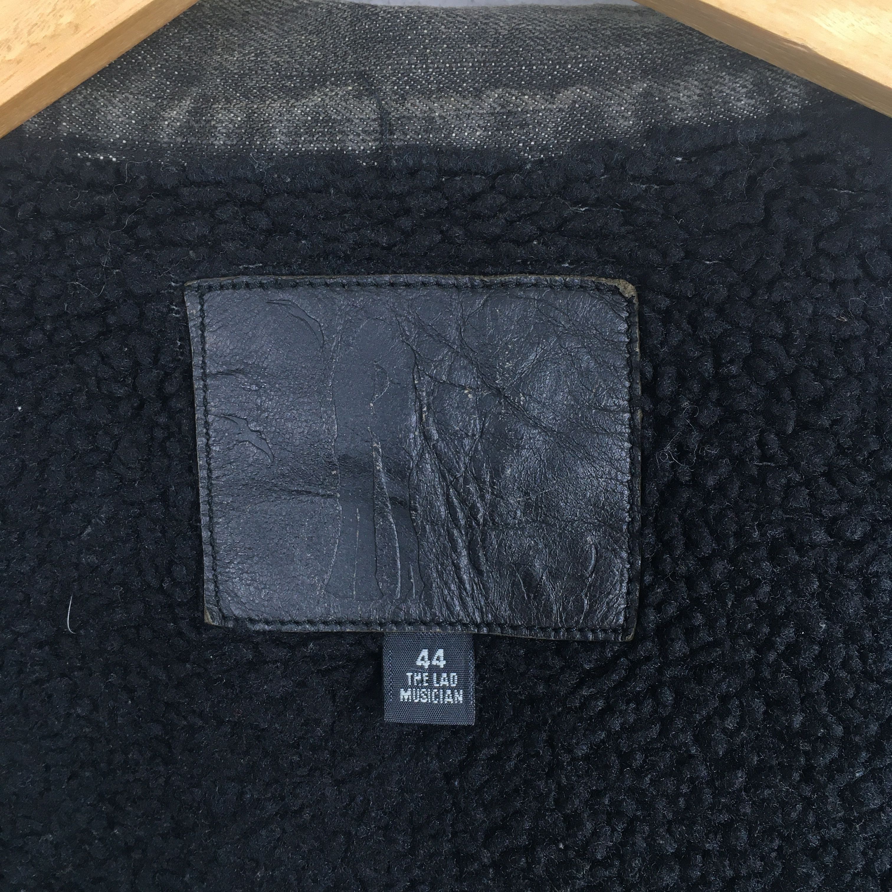 If Six Was Nine Lad Musician Japan Sherpa Black Denim Jacket Medium Size US M / EU 48-50 / 2 - 6 Thumbnail