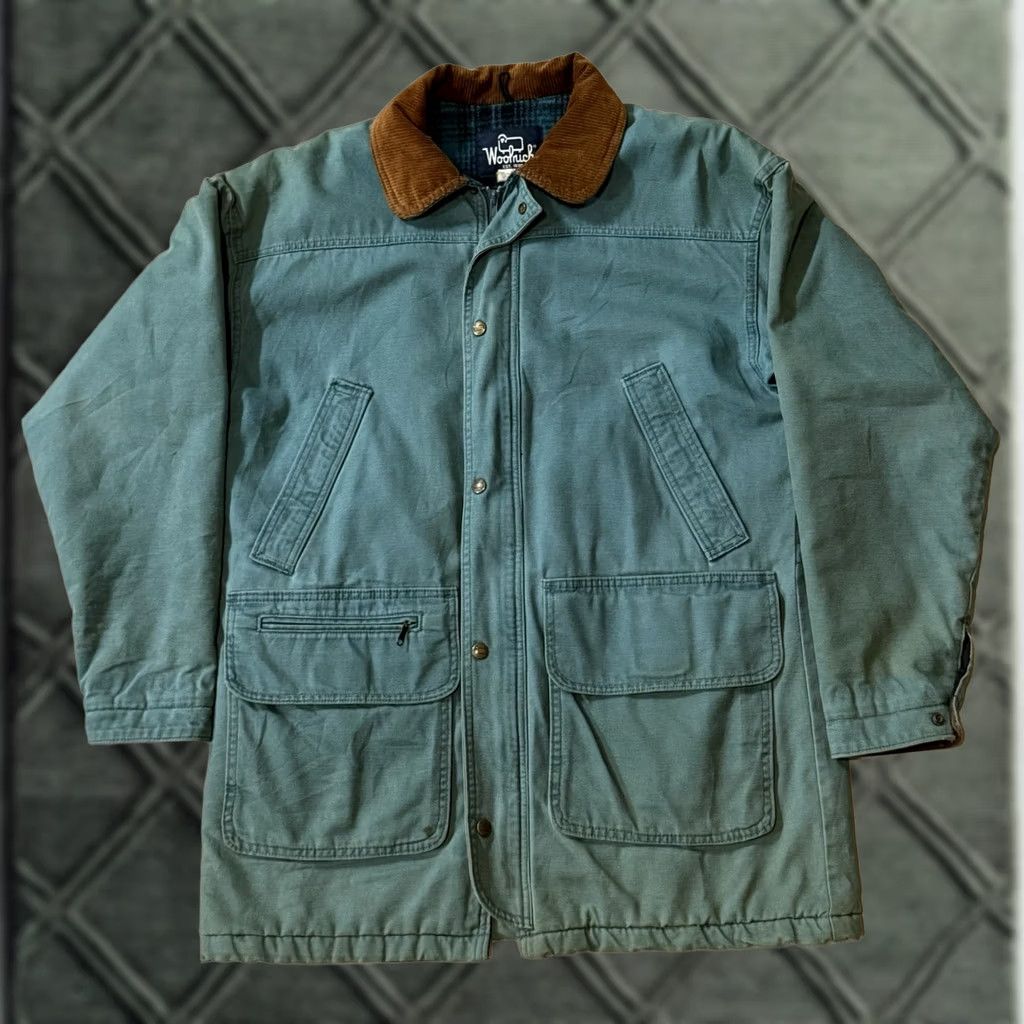 Vintage VINTAGE Woolrich Jacket Medium Teal Canvas Barn Chore Coat Utility Field USA 60s Woolrich USA Outdoors 60s Mens Size US M / EU 48-50 / 2 - 1 Thumbnail