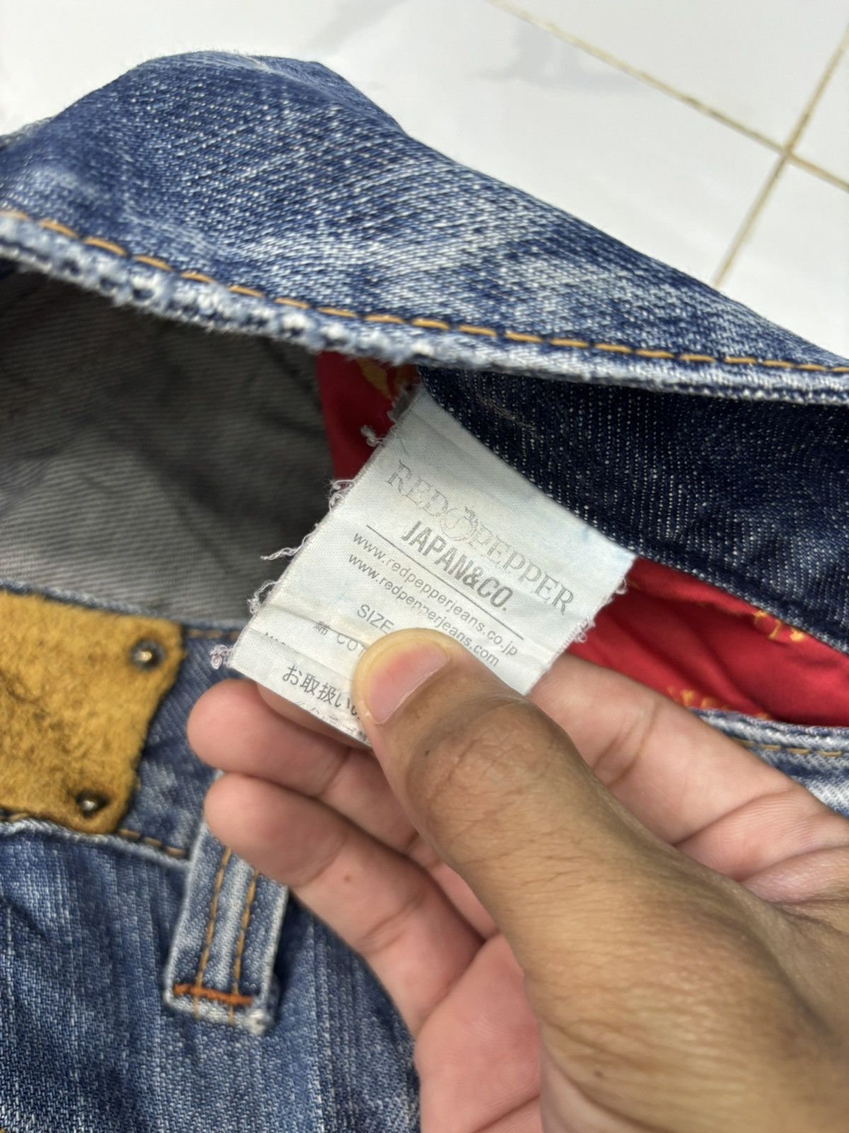 Hysteric Glamour × Undercover 💥RED PEPPER LOW RISE FLARE JEANS DISTRESSED DENIM Size US 30 / EU 46 - 14 Thumbnail