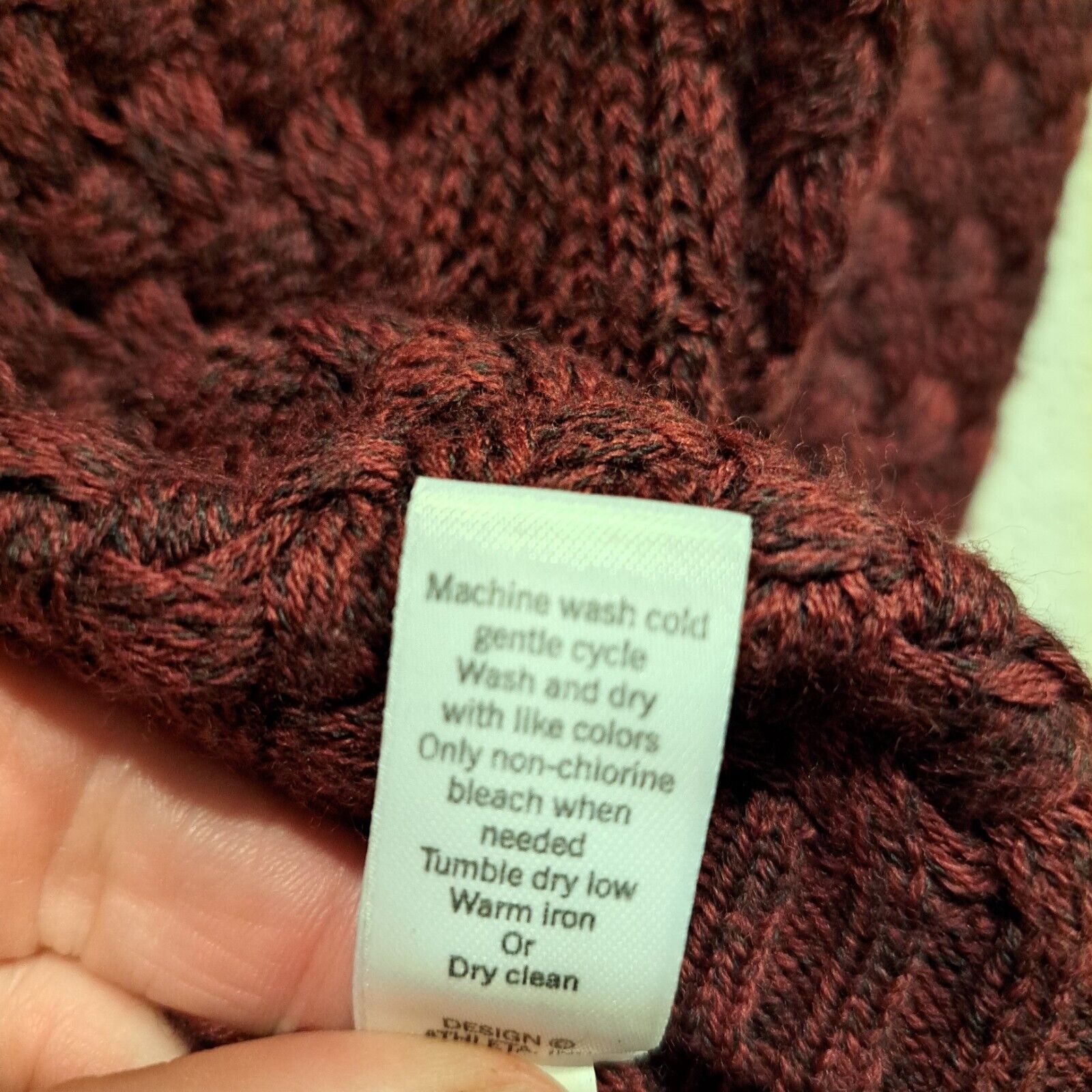 Athleta Athleta Chianti Cypress Basketweave Wool Sweater Burgundy S Size S / US 4 / IT 40 - 5 Thumbnail