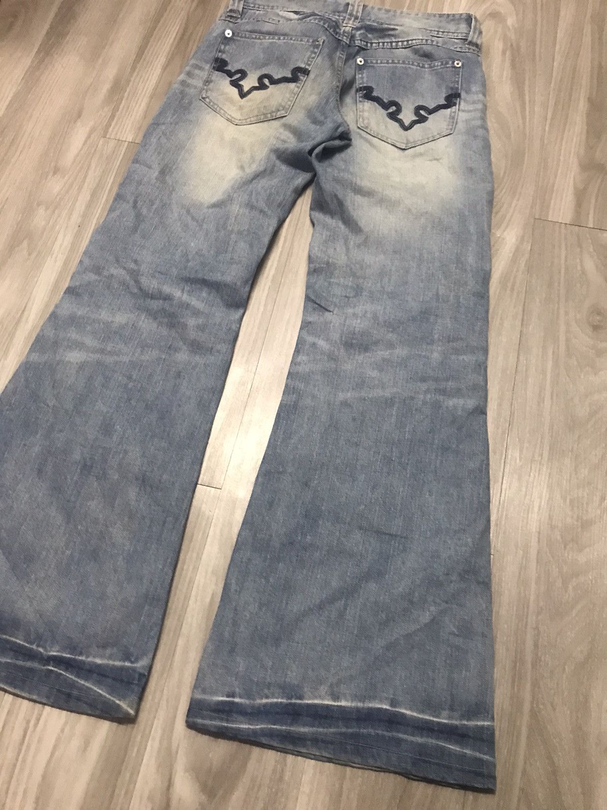 If Six Was Nine COOK JEANS - Flare!! High Rise Wide Leg Stone Wash Jeans Size US 30 / EU 46 - 12 Thumbnail