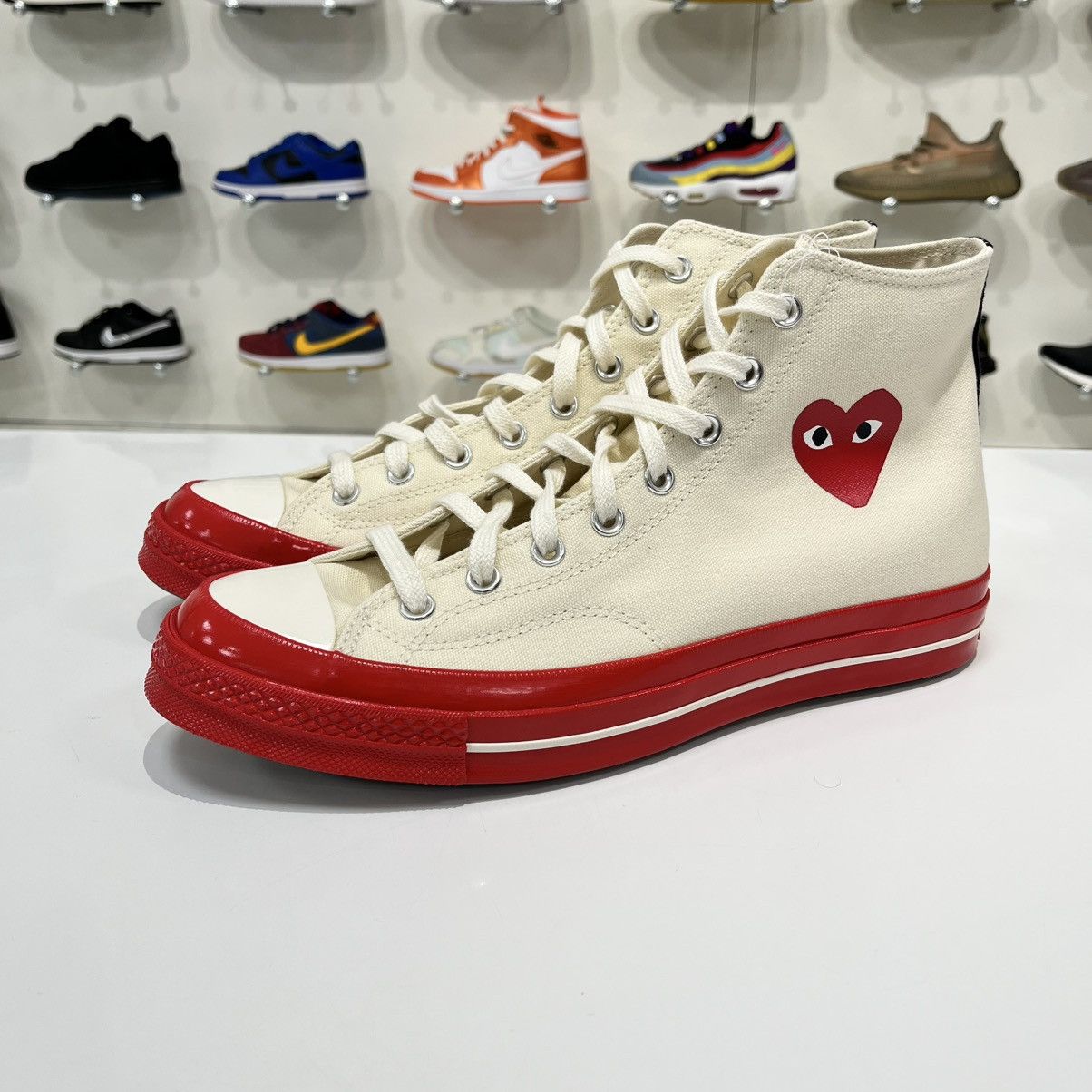 Comme des Garcons × Converse Converse Chuck Taylor All Star 70 Hi x CDG Play Red Midsole Size US 11 / EU 44 - 1 Thumbnail
