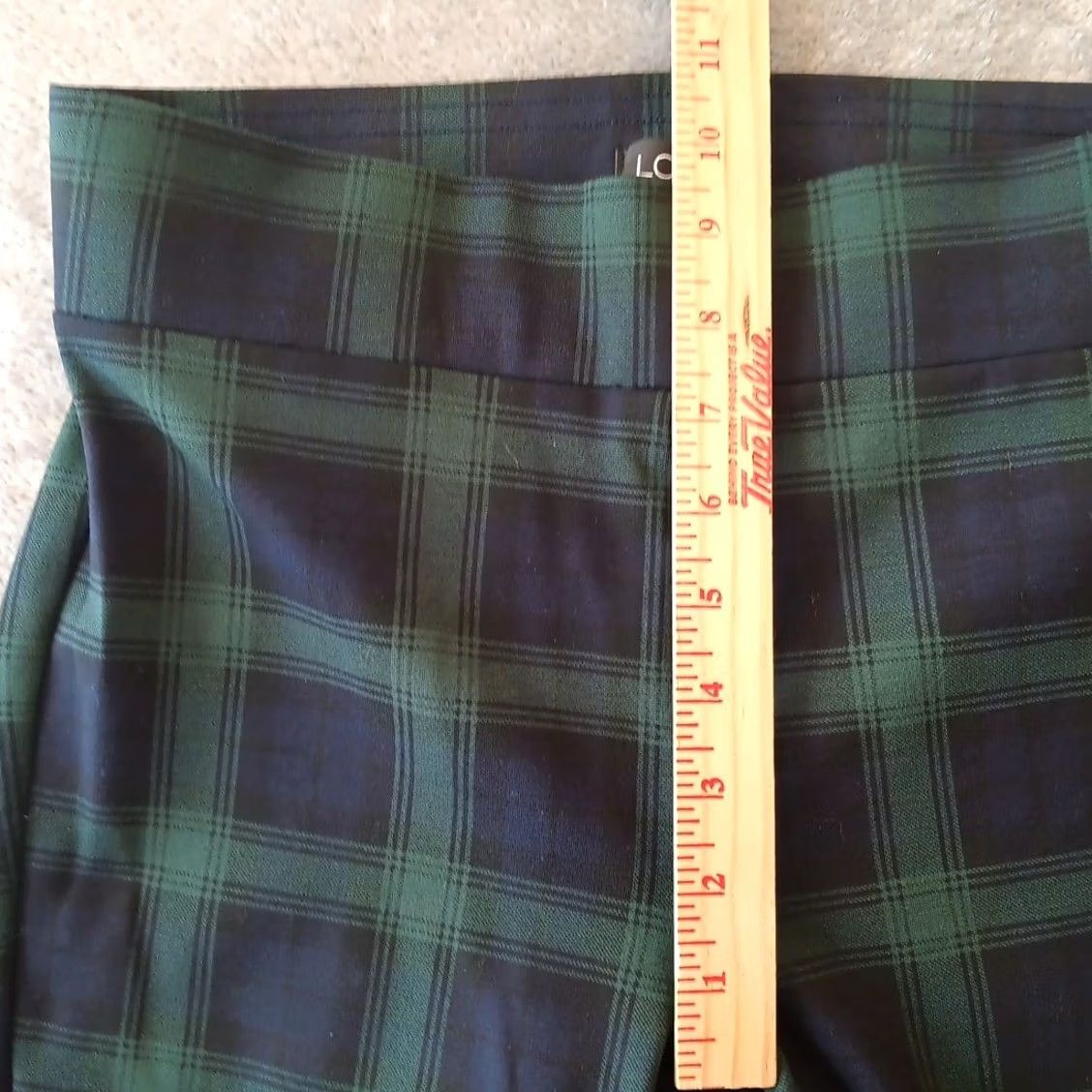 Loft Loft Petites Legging Crop Pants Womens PS Green Blue Plaid Pull On Skinny Size 28" / US 6 / IT 42 - 4 Thumbnail