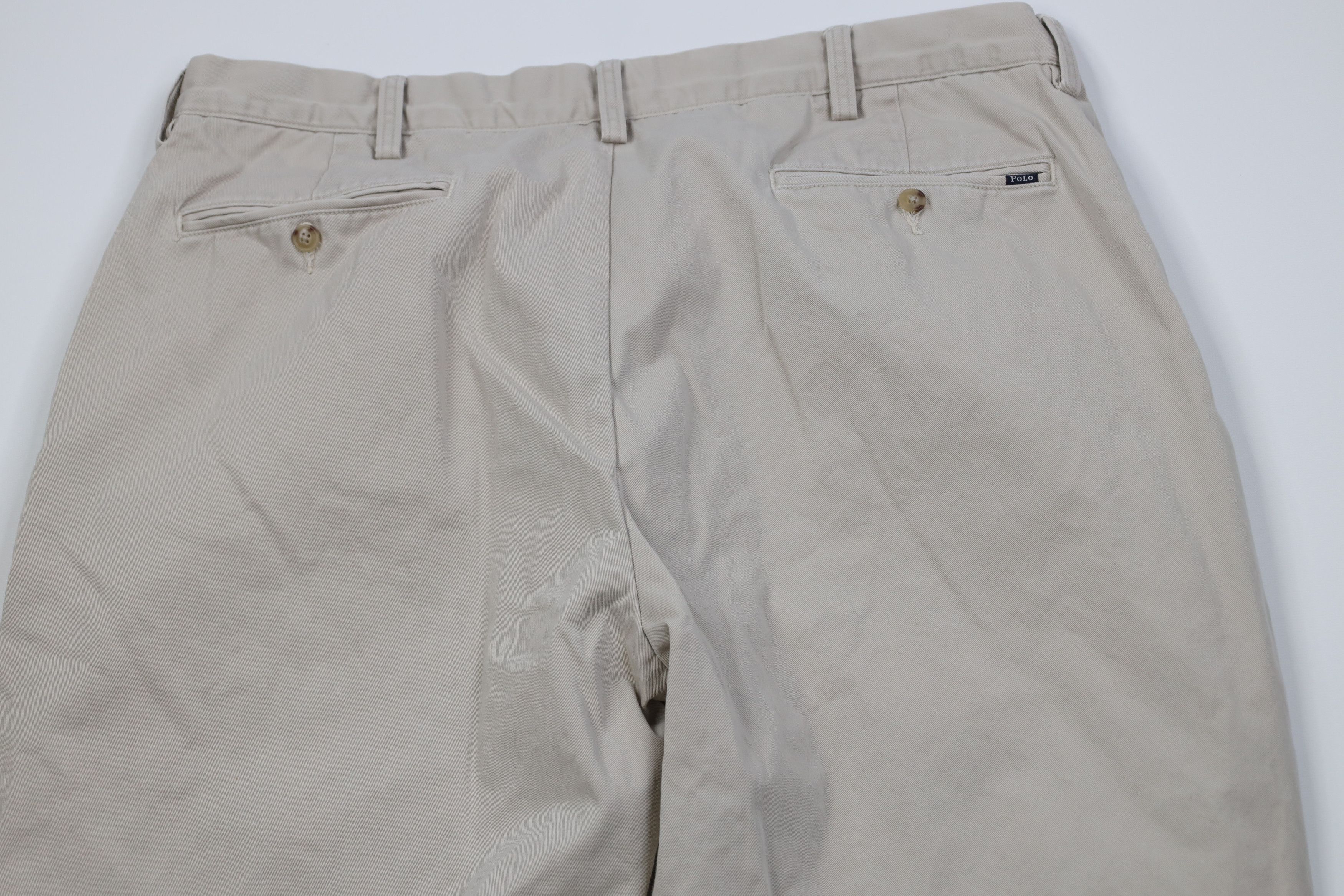Polo Ralph Lauren Vintage Ralph Lauren Fit Wide Leg Chino Pants Beige Cotton Size US 38 / EU 54 - 12 Thumbnail