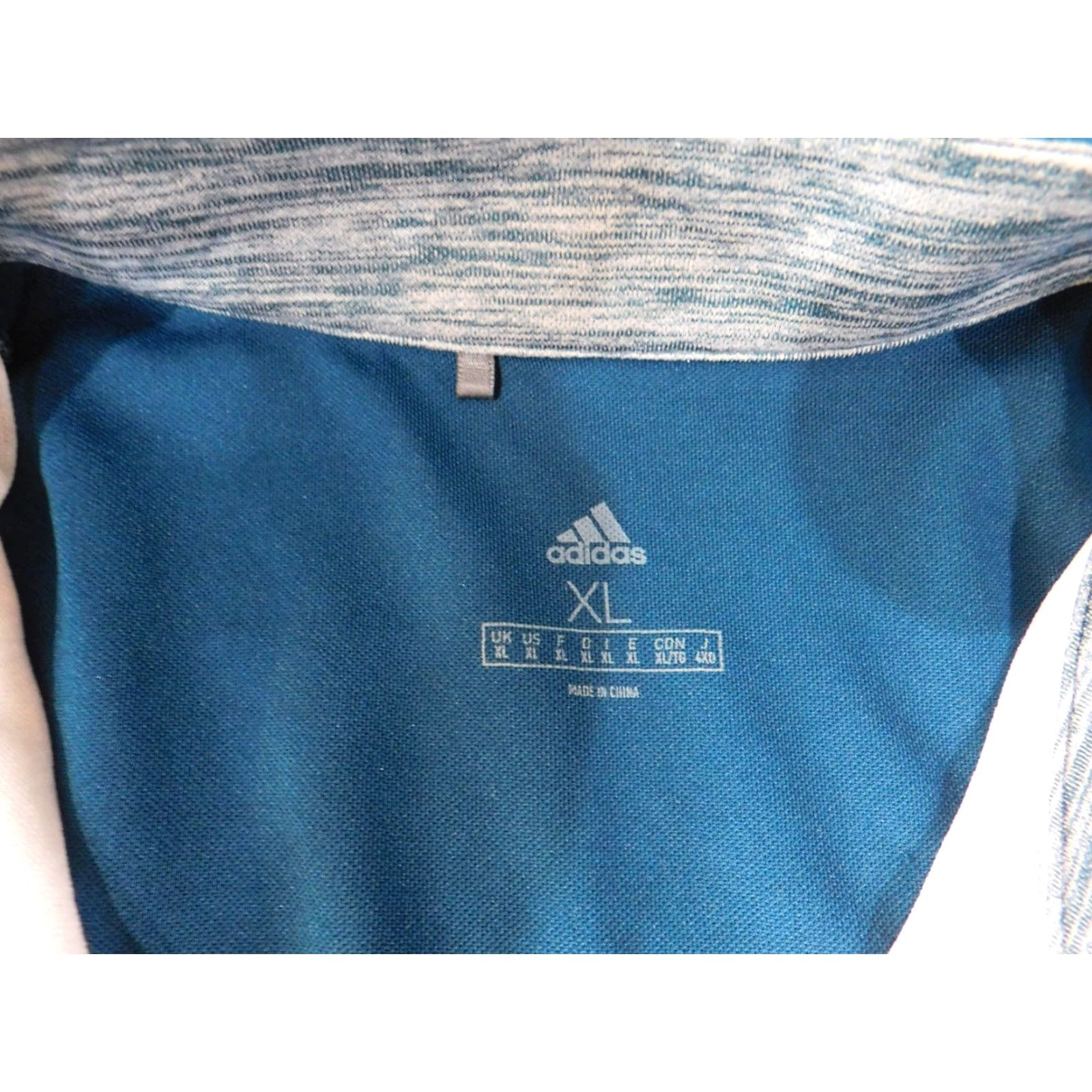 Adidas Adidas Mens Sweatshirt XL blue logo 1/4 zip pullover sweater knit polyester Regular 1/4 Zip Long Sleeve Size US XL / EU 56 / 4 - 6 Thumbnail