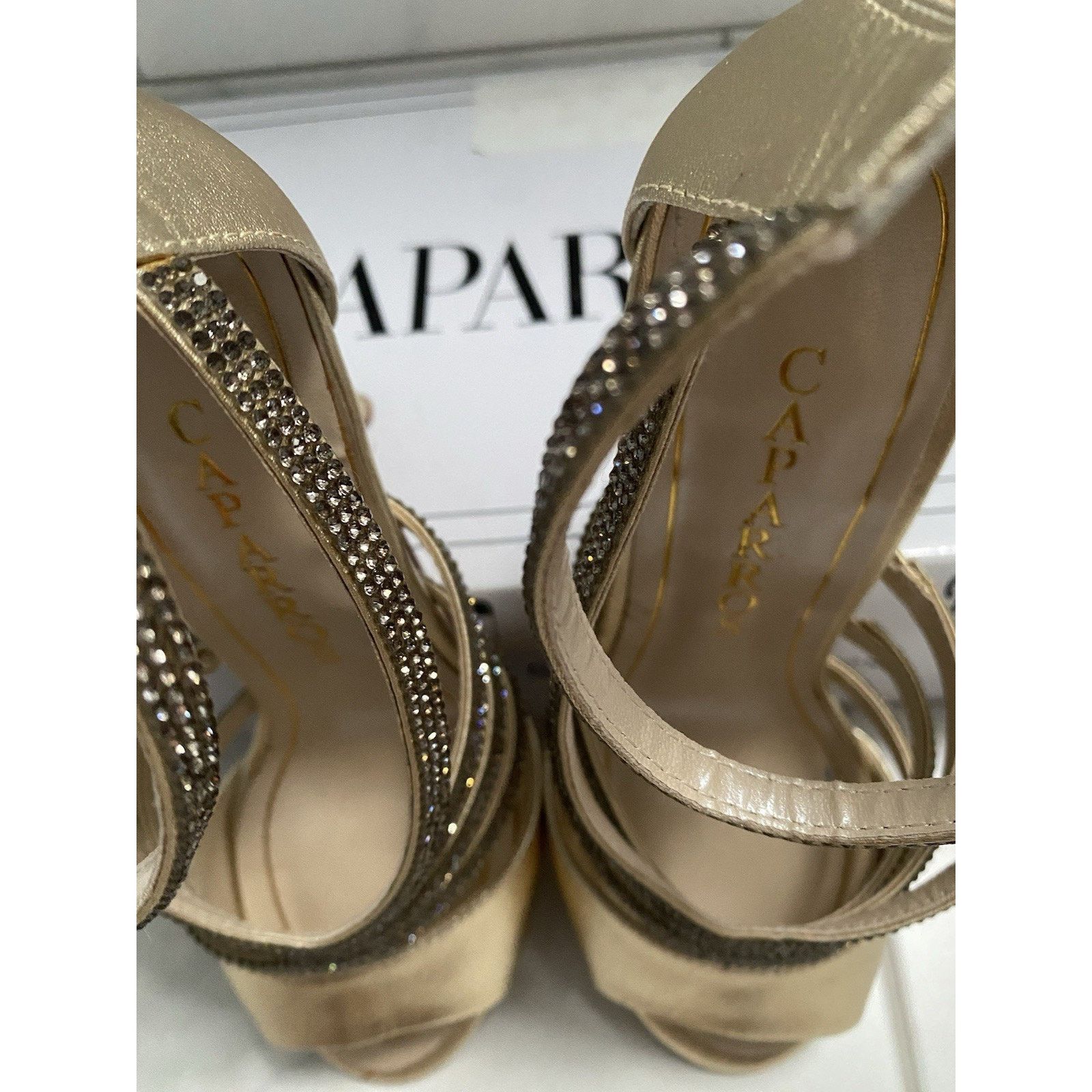 &Daughter × Other Caparros Platino Metallic Gold Open Toes Sz 61/2 M Size US 6.5 / IT 36.5 - 8 Thumbnail