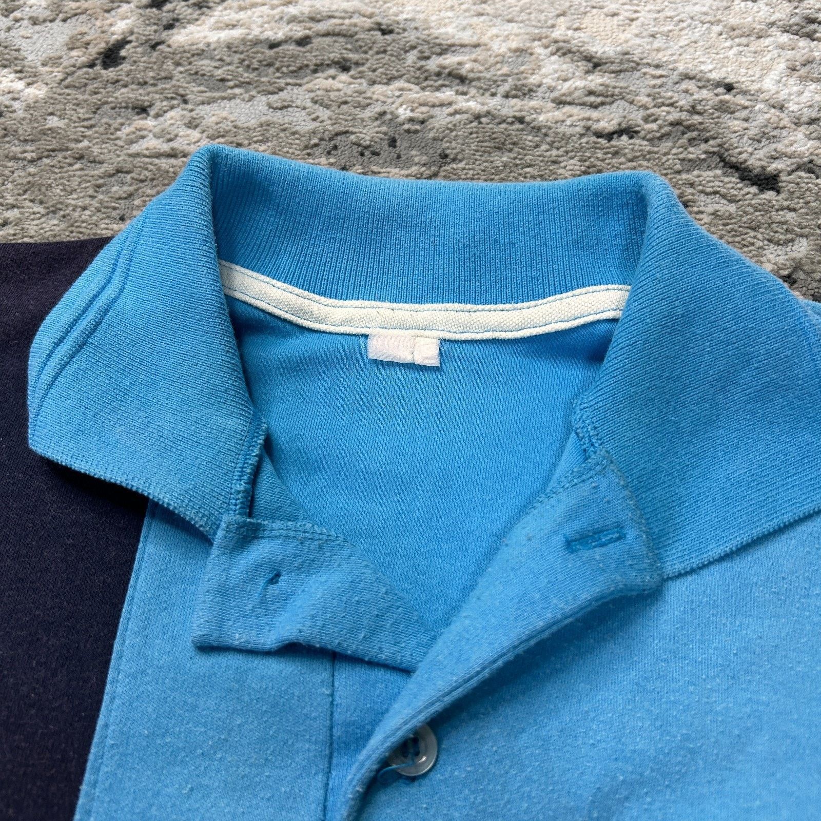 (+)PEOPLE Aero Strong Polo Shirt Mens Small Blue Made In Italy Size US S / EU 44-46 / 1 - 4 Thumbnail