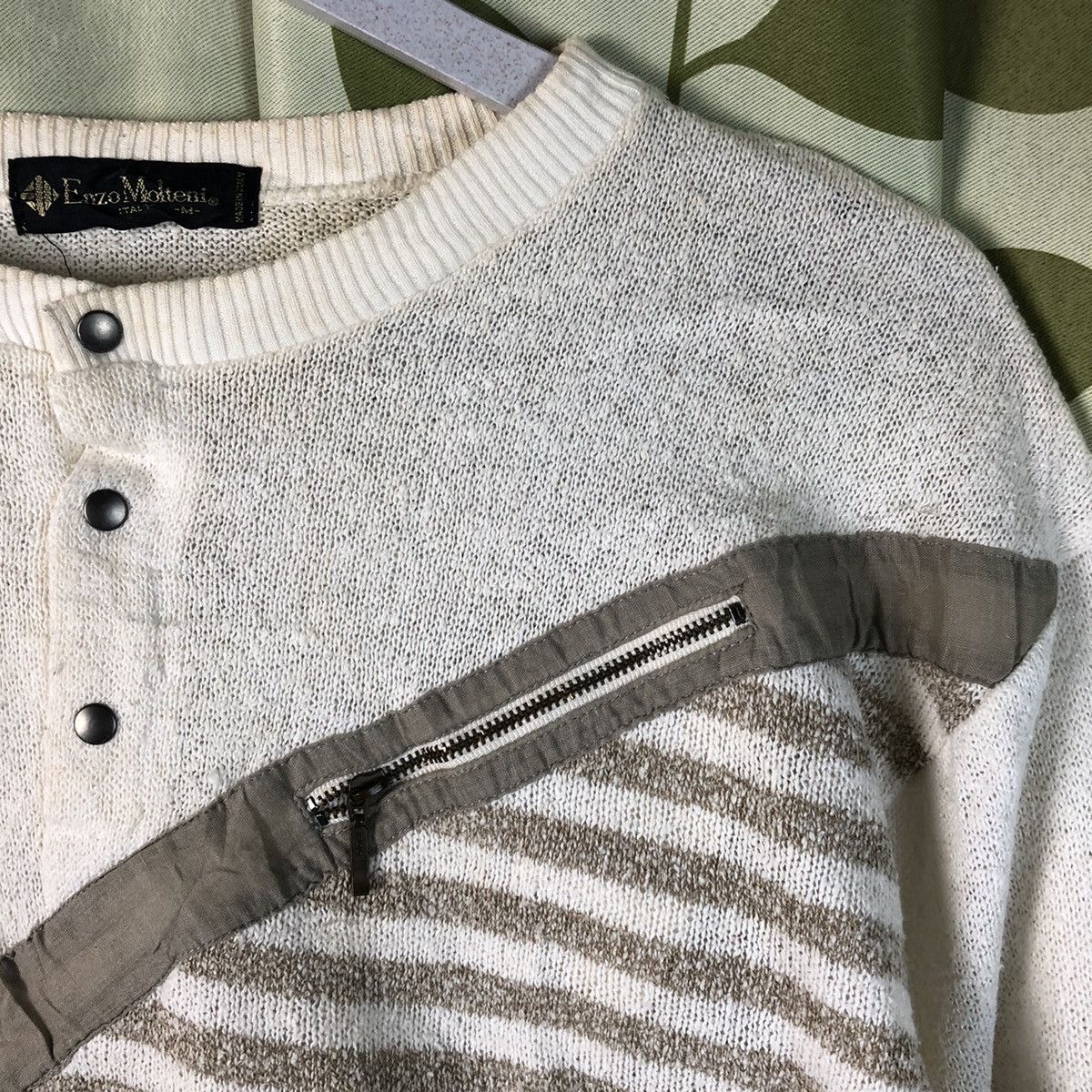 Vintage Enzo Molteni White vintage Sweatshirt #7422 Size US M / EU 48-50 / 2 - 8 Thumbnail