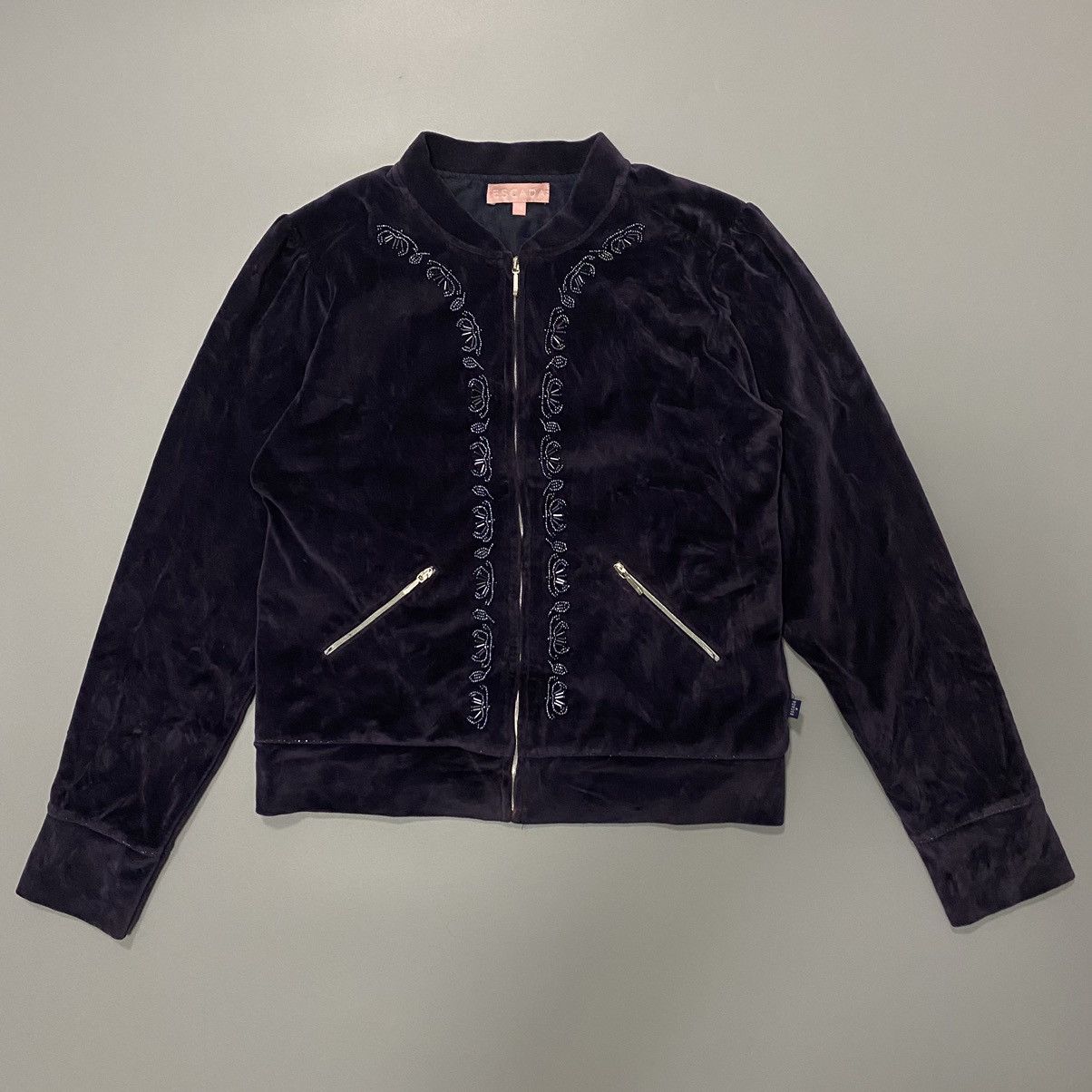 Escada Escada Women’s S Velour Velvet Boomber Jacket Size S / US 4 / IT 40 - 1 Thumbnail