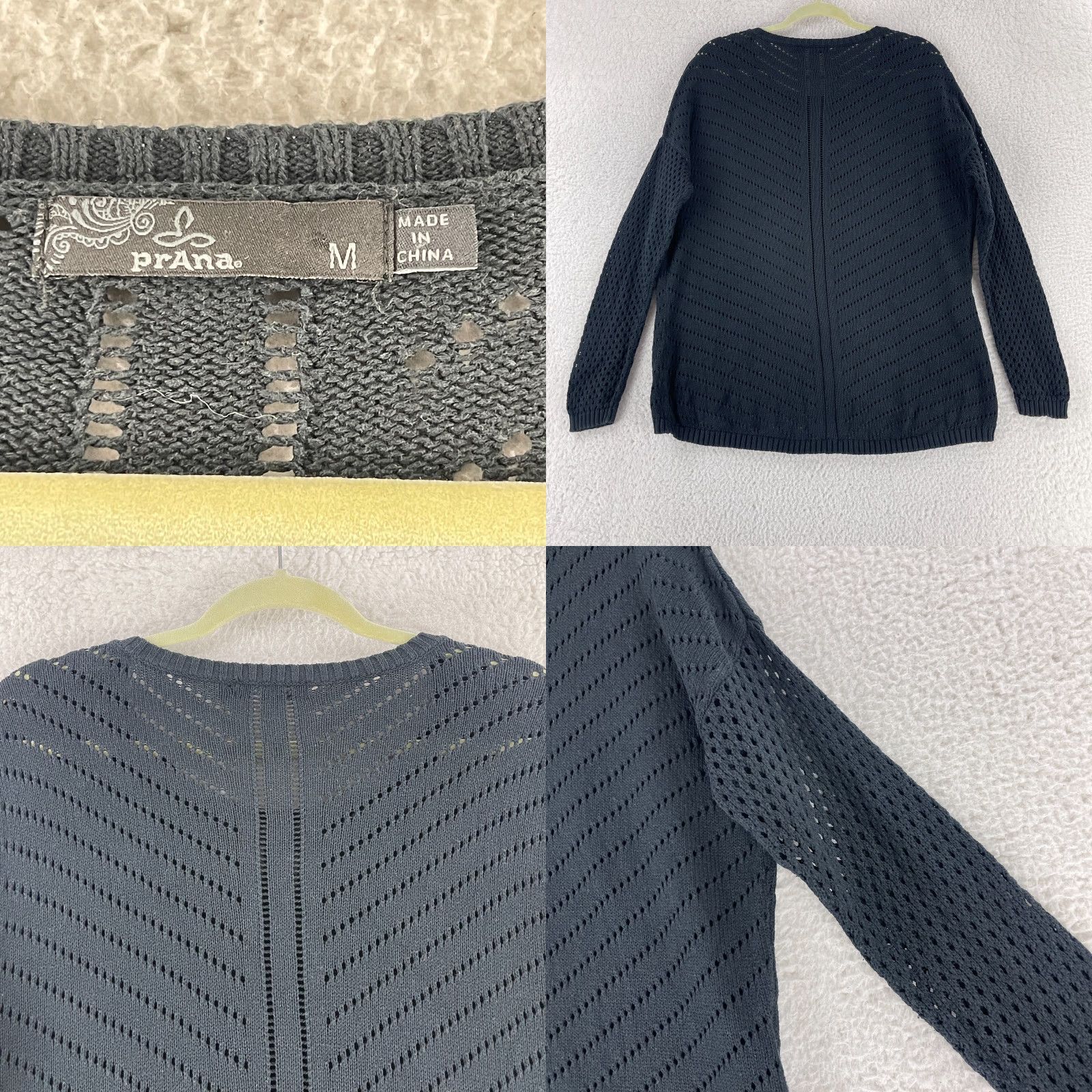 Prana prAna Sweater Women M Black Knit Long Sleeve Pullover Size M / US 6-8 / IT 42-44 - 8 Thumbnail