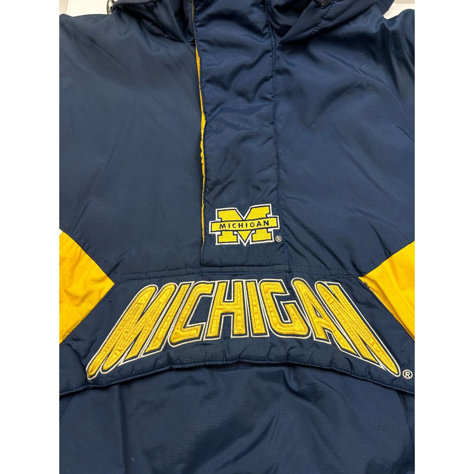 Vintage Vintage 90s Michigan Wolverines Embroidered Half Zip L Size US L / EU 52-54 / 3 - 4 Thumbnail