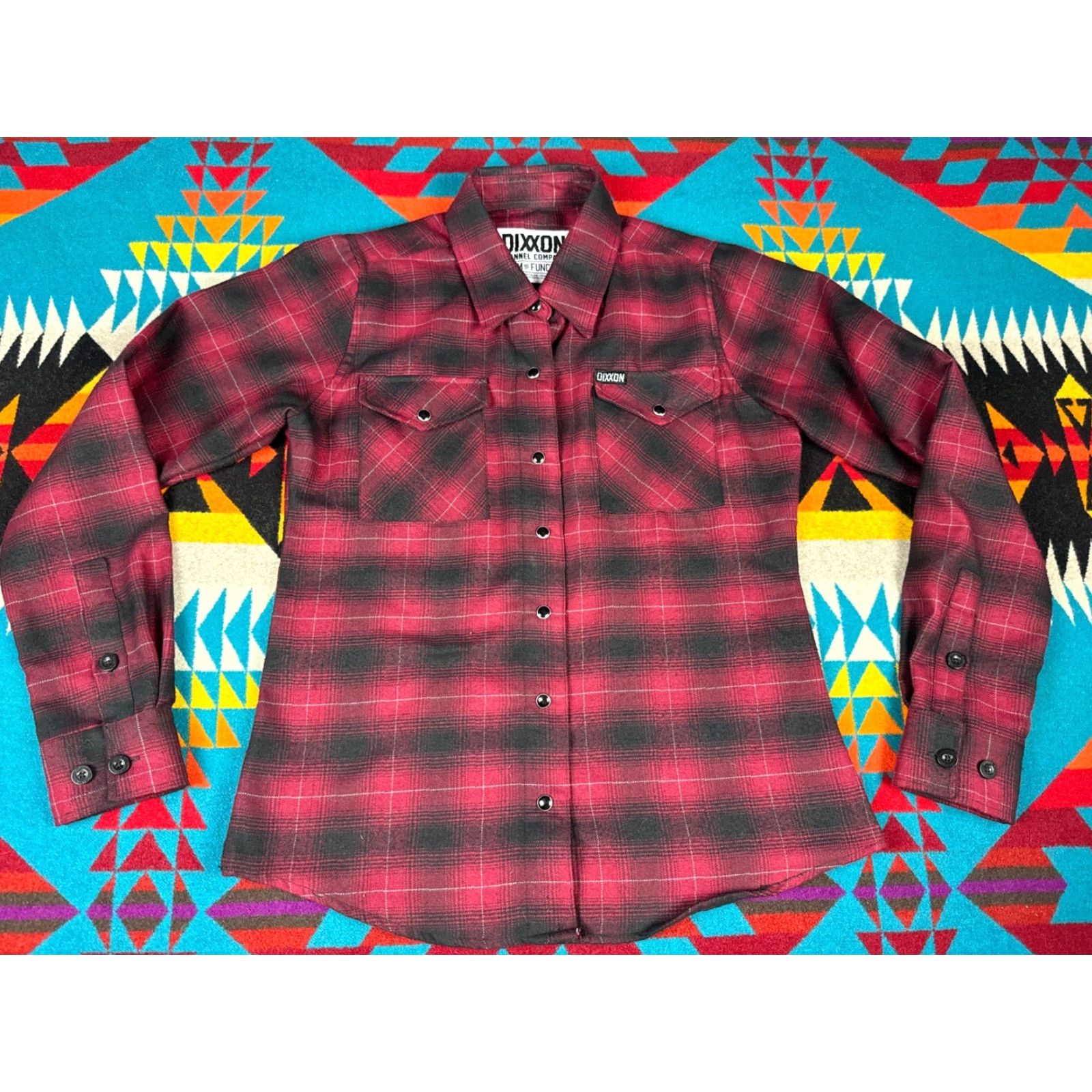 Vintage Dixxon Form And Function Flannel Plaid Red And Black Women S Small S Button-Up Shirt Womens Size S / US 4 / IT 40 - 3 Thumbnail
