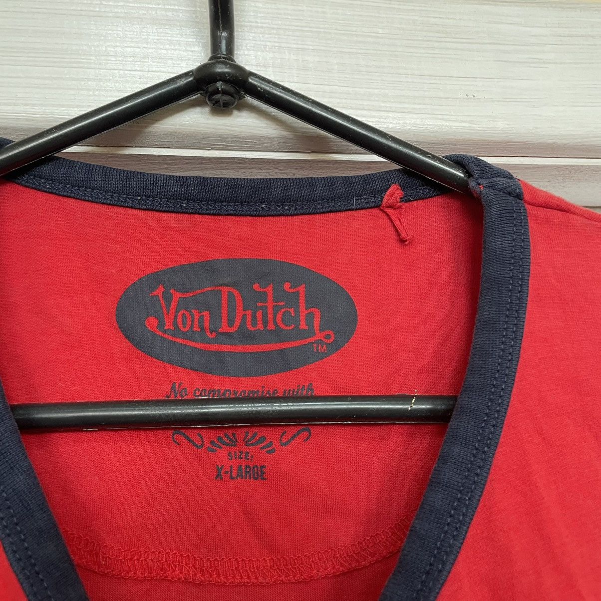 Vintage × Von Dutch 00s Vintage Von Dutch Retro Big Logo Tee shirt Rare boxy Size US L / EU 52-54 / 3 - 3 Thumbnail