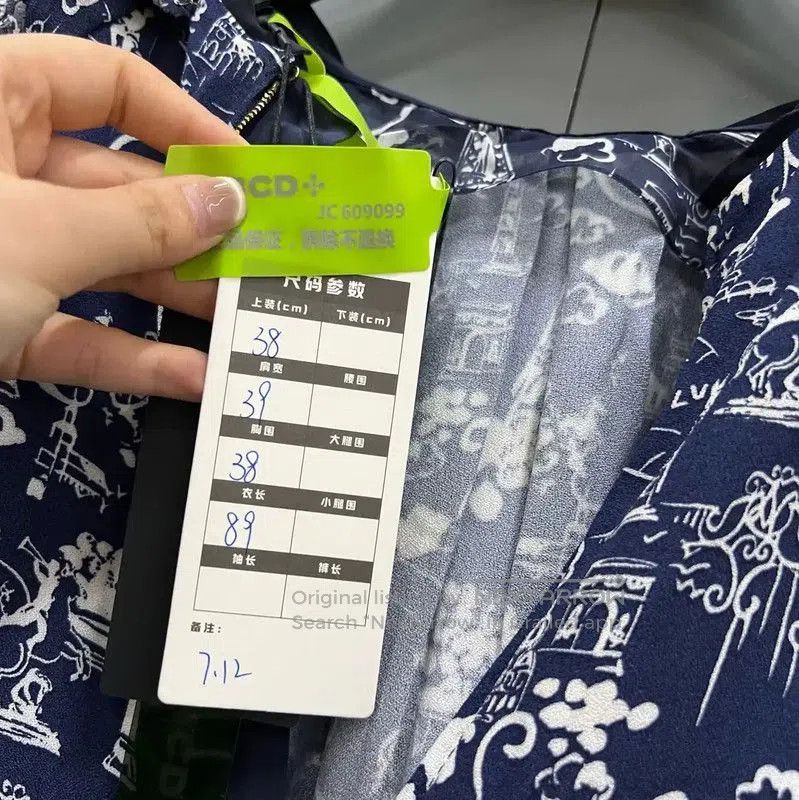 Louis Vuitton Louis Vuitton Summer Navy Cotton Dress . Size XXS / US 00 / IT 34 - 5 Thumbnail