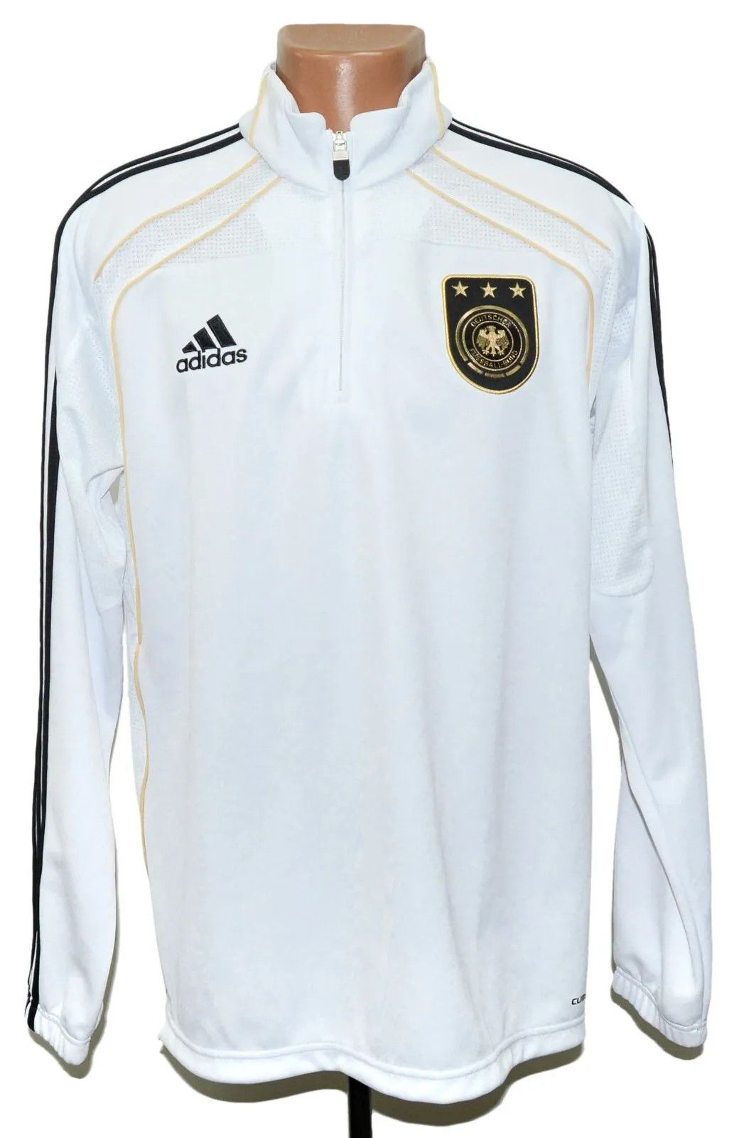 GERMANY 2010/2011 1/3 ZIP TRAINING TOP JERSEY ADIDAS L