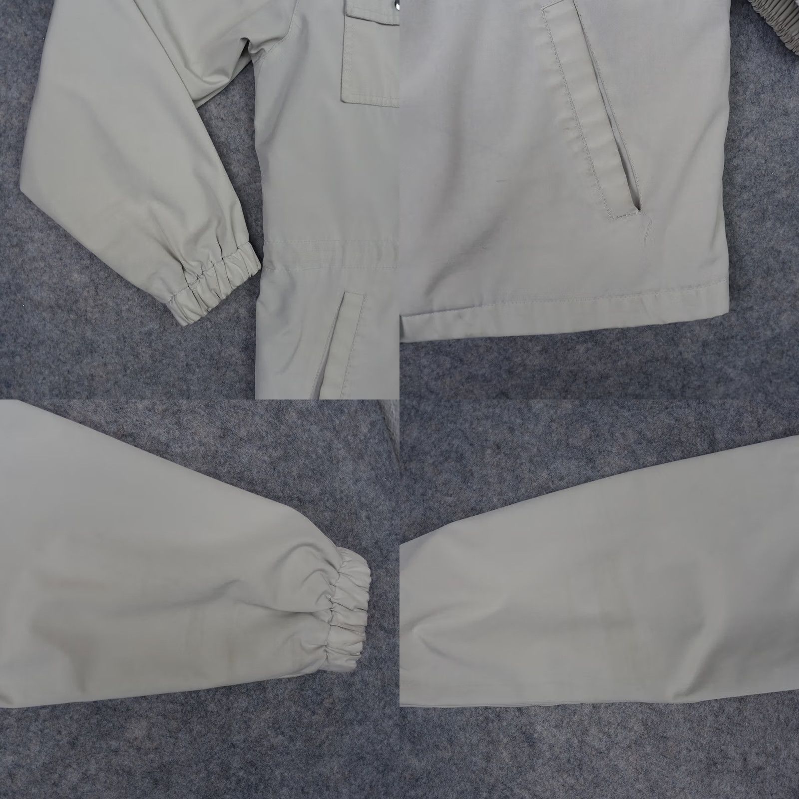 Vintage Larry Levine Jacket Womens Small Beige Rain Coat Parka Utility Sport Military Hooded Pockets Lined Long Sleeve Casual Travel Womens Size S Beige Size S / US 4 / IT 40 - 8 Thumbnail