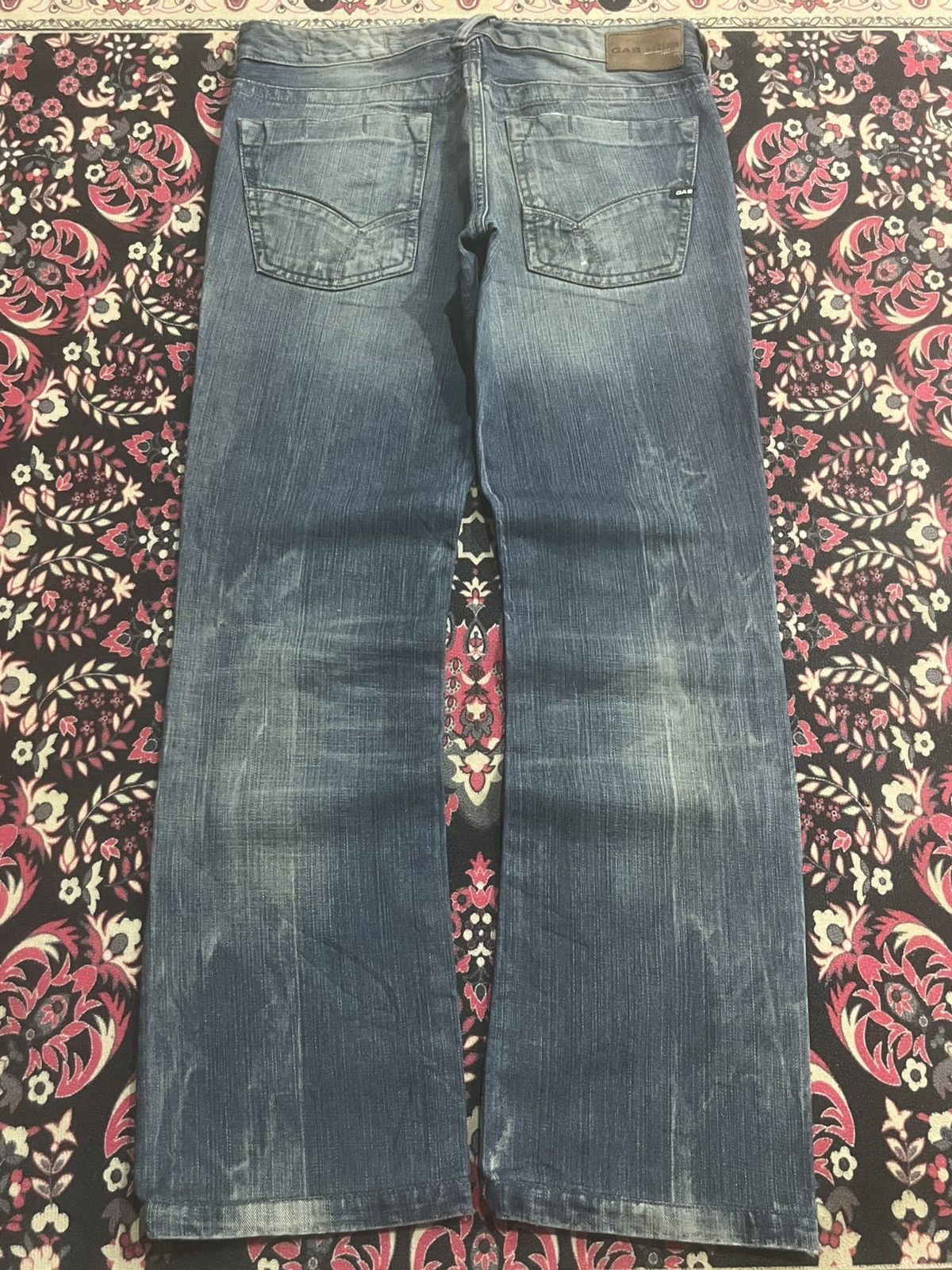 GAS Vintage GAS Blue Faded Washed Straight Leg Jeans Size US 32 / EU 48 - 2 Thumbnail