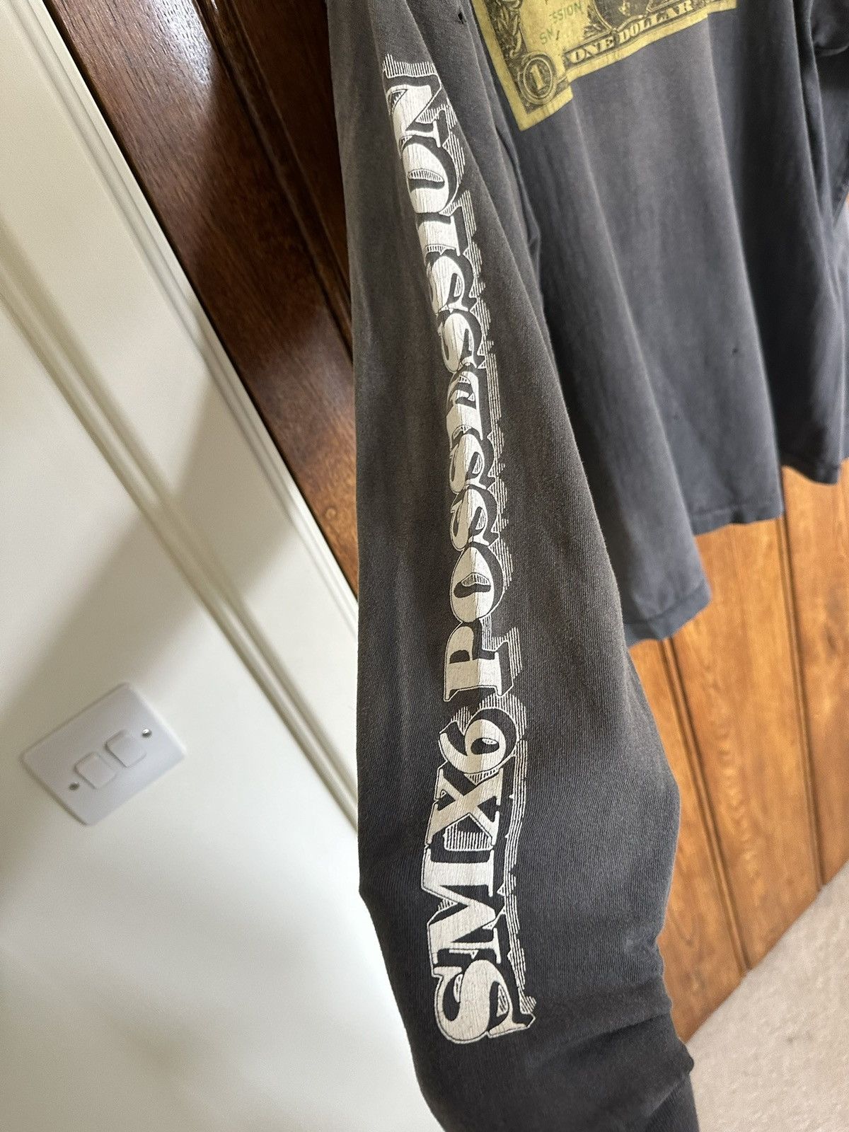 Saint Michael Saint Mxxxxxx Michael anxiety dollar gray sleeve t shirt M Size US M / EU 48-50 / 2 - 13 Thumbnail