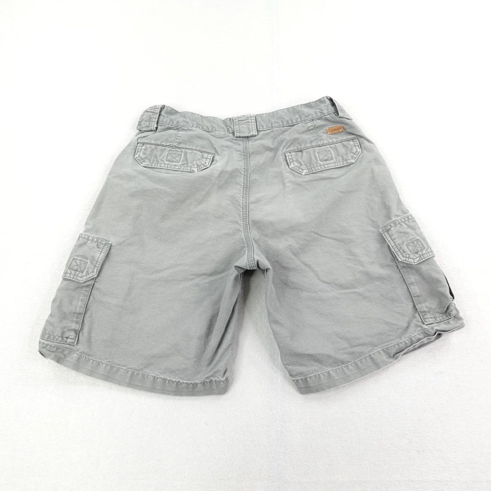 Carhartt VINTAGE Carhartt Shorts Mens Large Gray Cargo Work Utility Canvas Heavy Duty ^ Size US 34 / EU 50 - 5 Thumbnail