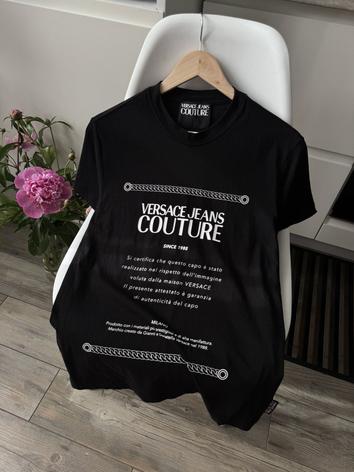 Versace Jeans Couture Logo Black Tee