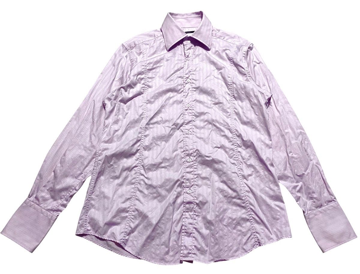 Gucci Vintage Gucci by Tom Ford Pink Long Sleeve Striped Shirt Size US S / EU 44-46 / 1 - 3 Thumbnail