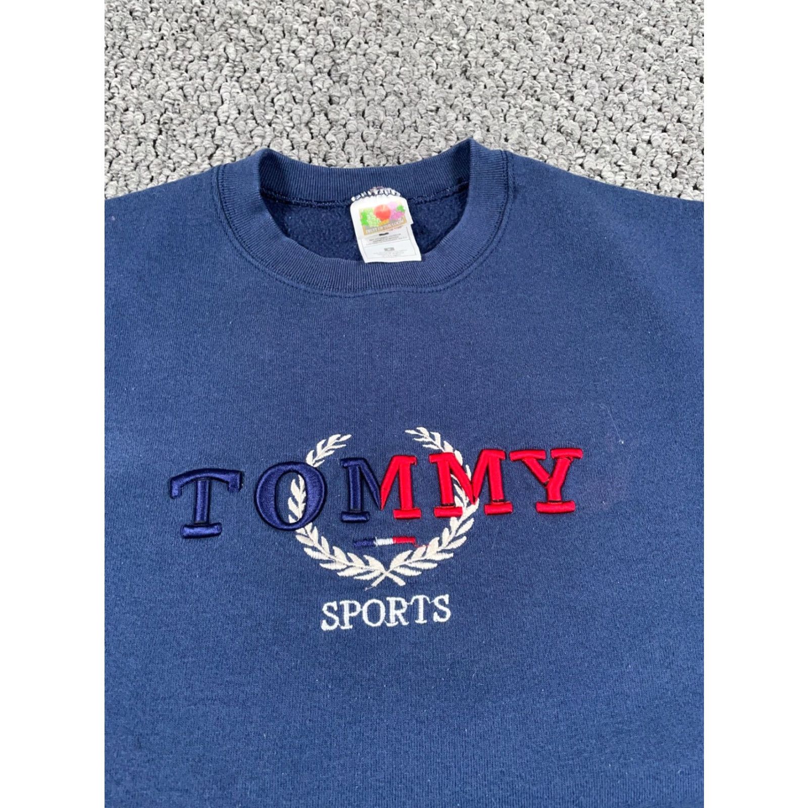 Etro Vintage Tommy Sports Sweatshirt Men Medium Blue 90s Retro Crewneck Embroidered Graphic Size US M / EU 48-50 / 2 - 4 Thumbnail