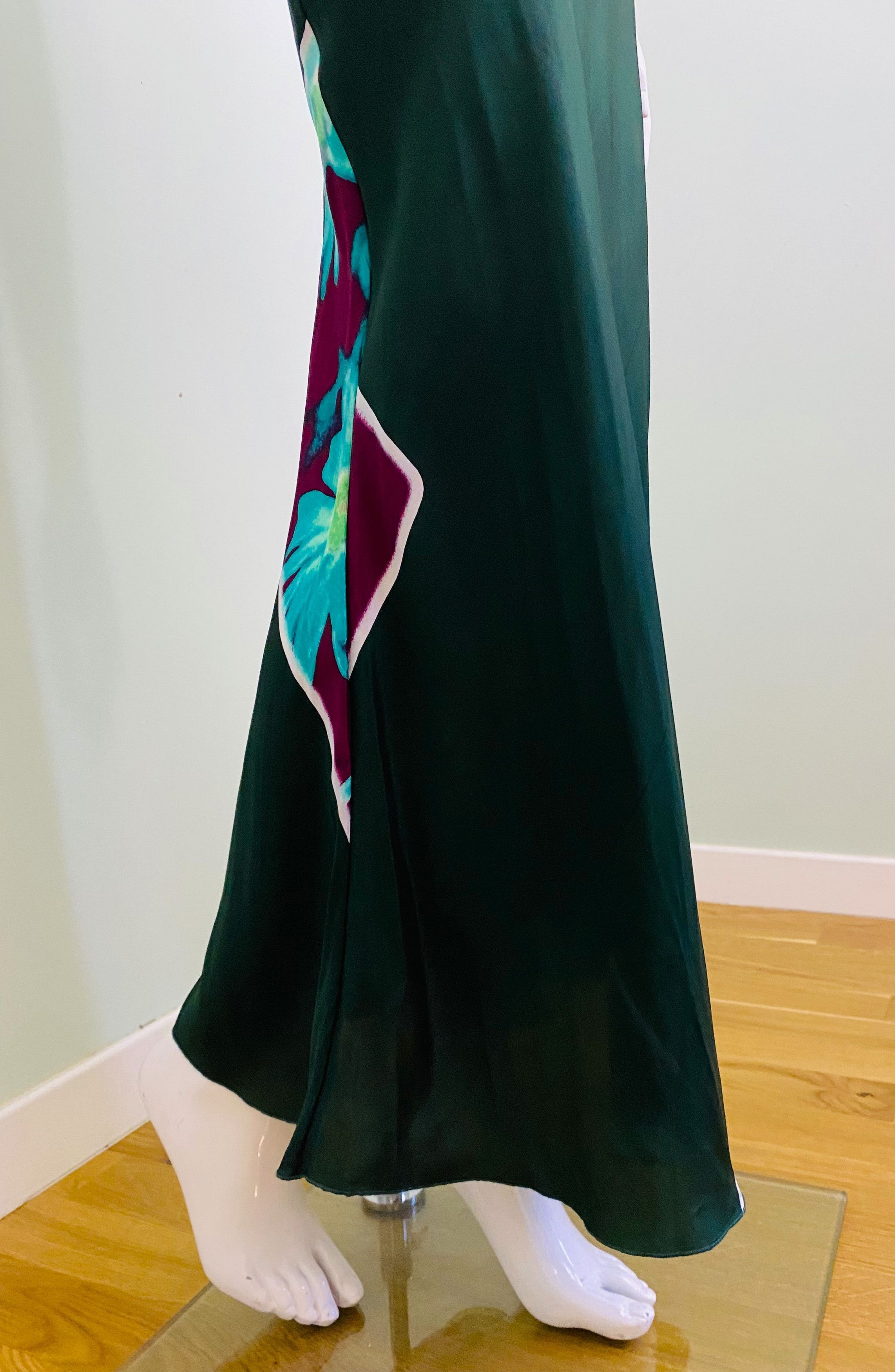 Jean Paul Gaultier Jean Paul Gaultier Floral Poison Green Maxi Skirt Size 27" / US 4 / IT 40 - 6 Thumbnail
