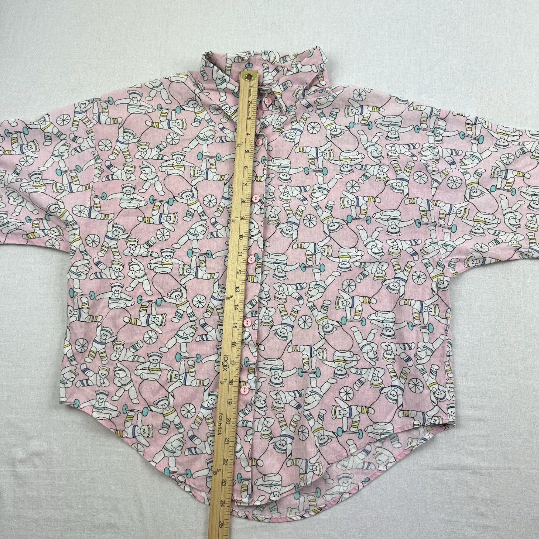 Vintage VINTAGE Give It Up Sleep Shirt Womens Small Short Sleeve Collared Button Pink 80s Womens Size S / US 4 / IT 40 - 5 Thumbnail