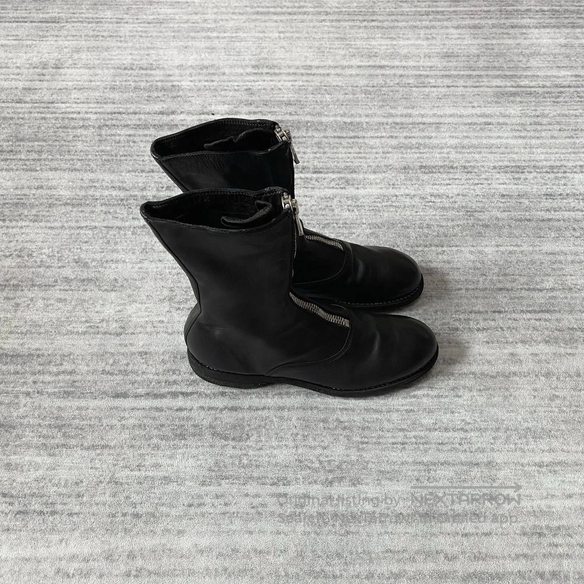 Guidi elegant black leather mid-calf boots. Size US 6 / IT 36 - 2 Thumbnail