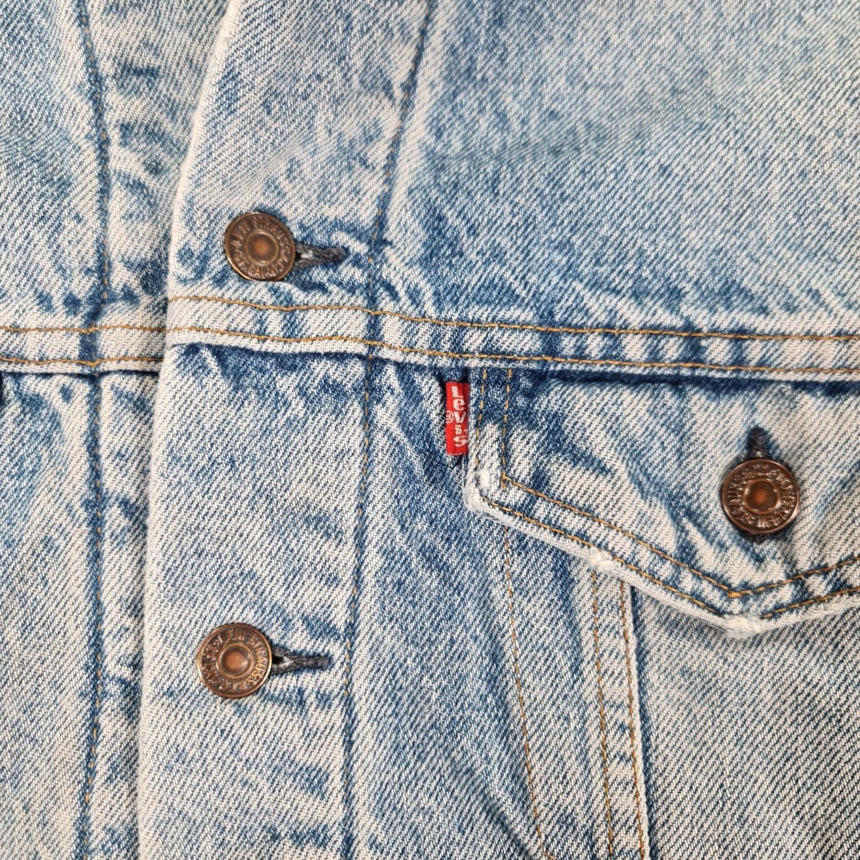 Levi's VINTAGE Levi's Denim Jacket Men Blue Medium Lined 80s Trucker Pocket USA 80s Mens Jeans Jacket Size US M / EU 48-50 / 2 - 4 Thumbnail