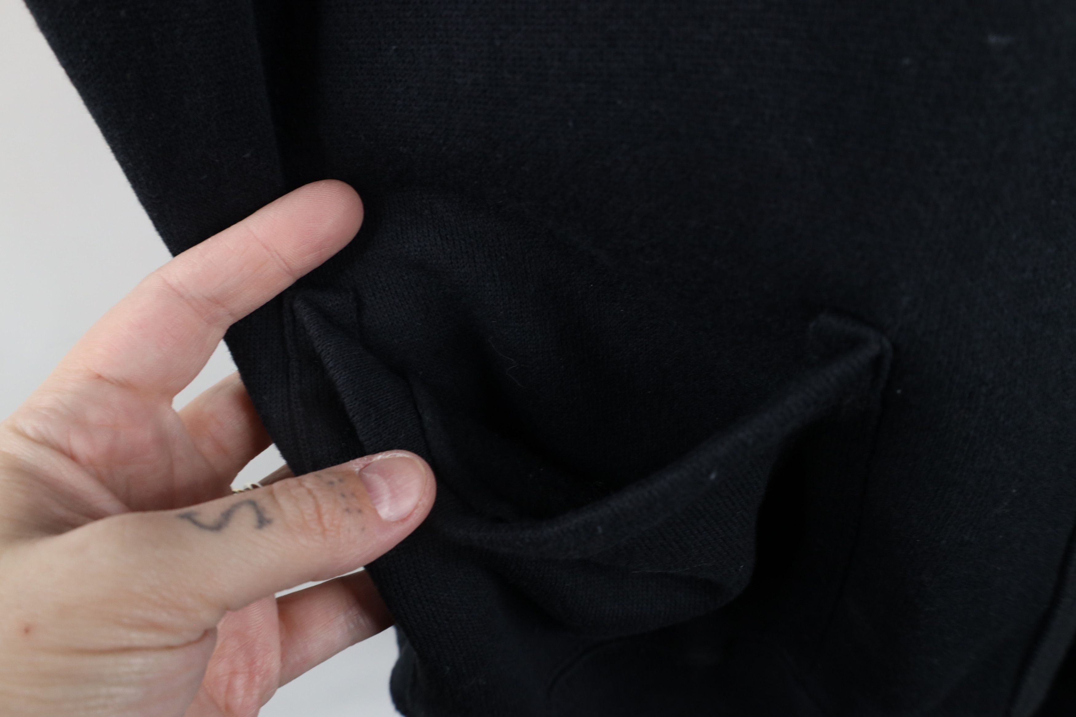 Vintage Vintage 90s Streetwear Button Cardigan Sweatshirt Black USA Size XL / US 12-14 / IT 48-50 - 4 Thumbnail
