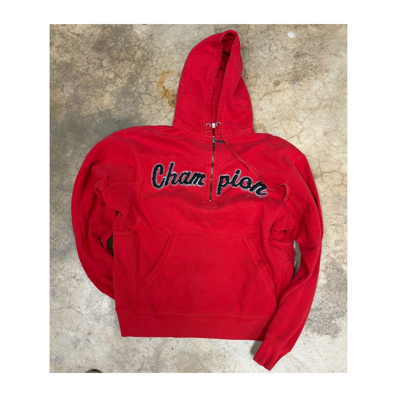 Champion Vintage Champion Reverse Weave Half-Zip Red Hoodie M Size US M / EU 48-50 / 2 - 3 Thumbnail