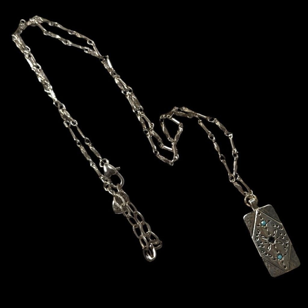 Brighton BRIGHTON Jewelry 10 Piece Lot Sterling Silver Plated Bangle Bracelet Necklace Charm Key Chain Cross Heart Leather Size ONE SIZE - 11 Thumbnail