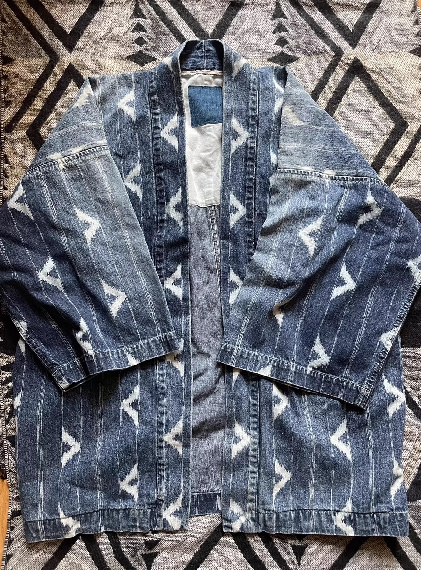 Visvim visvim ICT SS HAPPI WABASH DMGD 22 road robes | Grailed