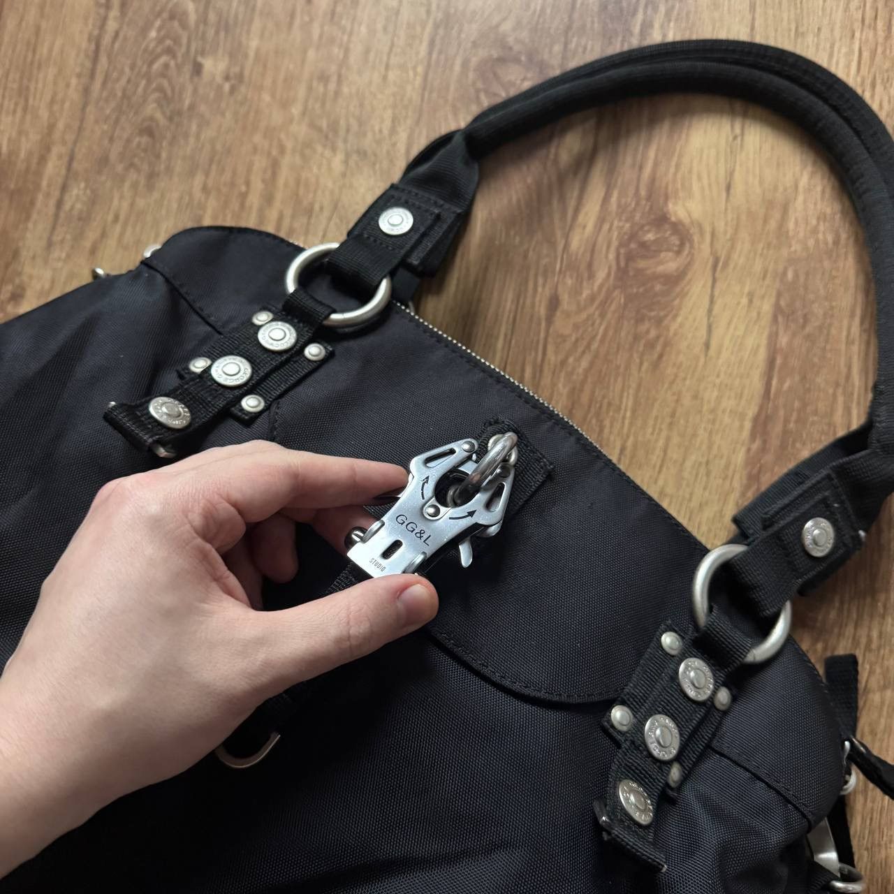 George Gina & Lucy George Gina Lucy GGL Avantgarde Gothic Black Carabiner Bag Size ONE SIZE - 3 Thumbnail