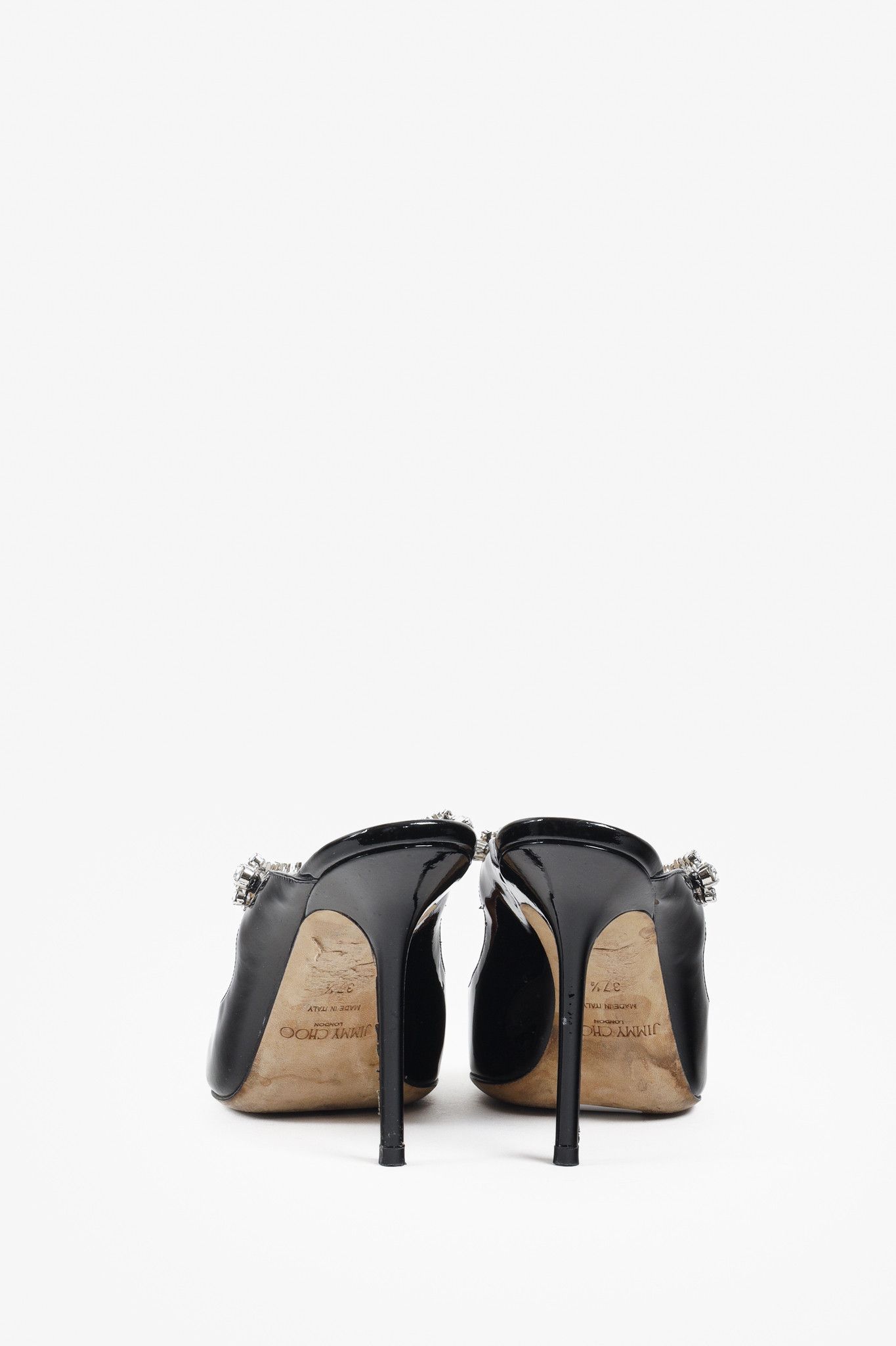 Jimmy Choo Jimmy Choo Black Bling 100 Mules Size US 7 / IT 37 - 3 Thumbnail