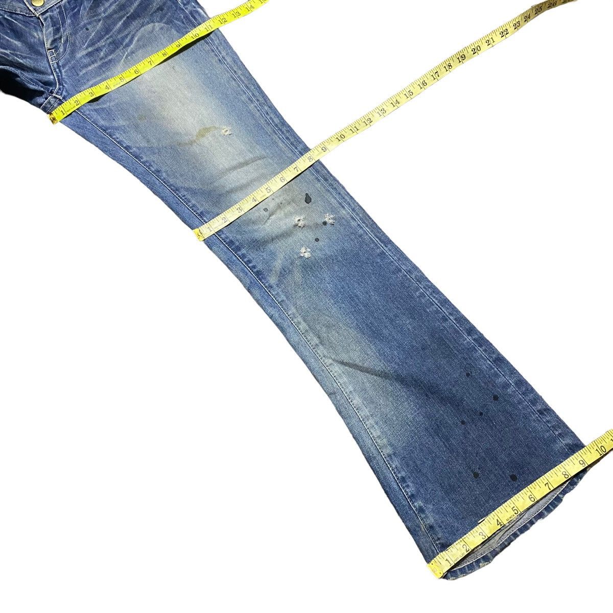 Vanquish Vanquish Gold Mudwash Denim Flare Jeans Size US 30 / EU 46 - 20 Thumbnail