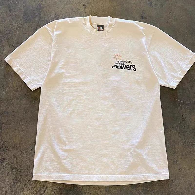 Japanese Brand × Vintage Washed retro white floral print loose tee Size US L / EU 52-54 / 3 - 2 Thumbnail