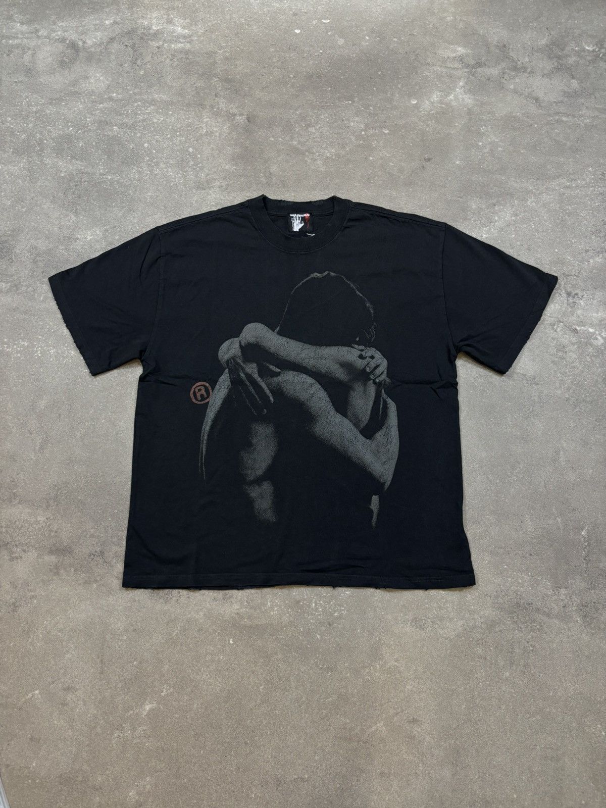 Vintage Warman Hugging Graphic T-Shirt, Washed Black Size US S / EU 44-46 / 1 - 1 Thumbnail