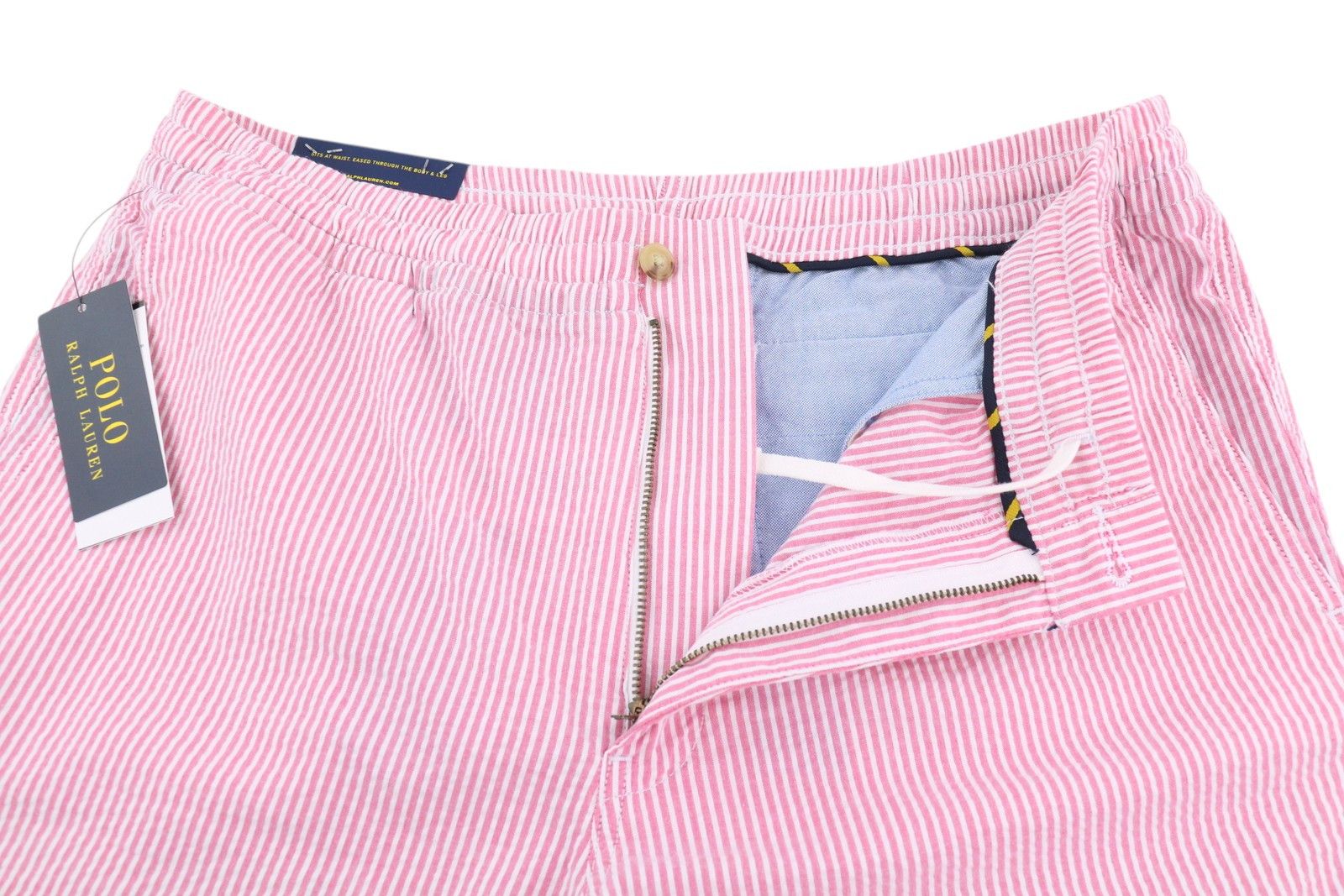 Polo Ralph Lauren STRETCH CLASSIC FIT L Chino Pink Pinstriped Shorts 84586 Size US 34 / EU 50 - 4 Thumbnail