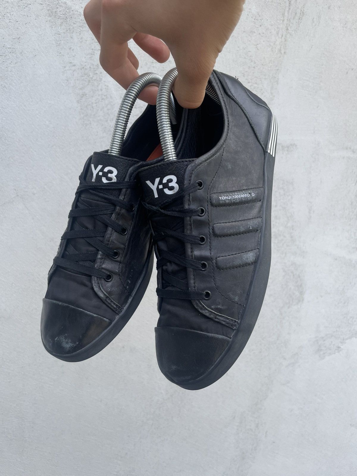 Yohji Yamamoto Rare Adidas Y3 Yohji Yamamoto low leather sneakers Size US 7.5 / EU 40-41 - 10 Thumbnail