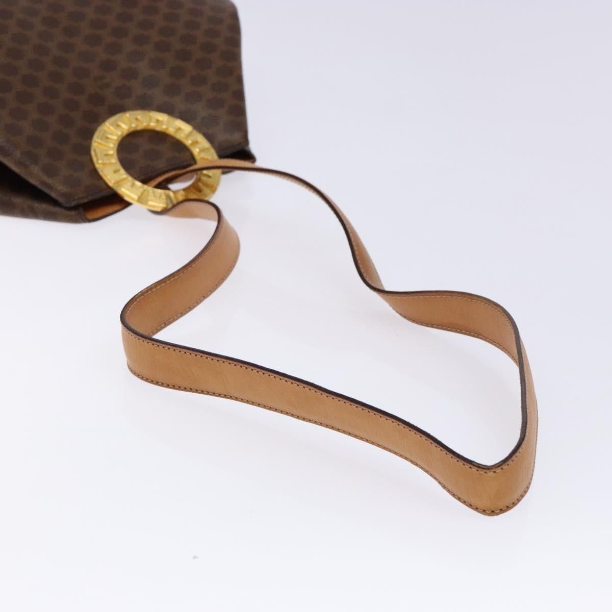 Celine CELINE Macadam Canvas Shoulder Bag Pvc Leather Brown Gold Size ONE SIZE - 7 Thumbnail