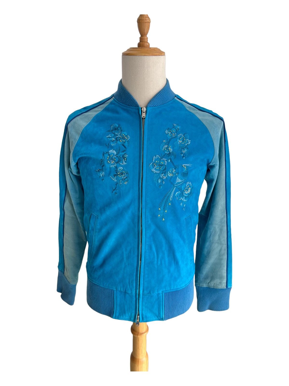Tailor Toyo Peacock 🌸 Embroidery Cow Leather Sukajan Souvenir Jacket Size US M / EU 48-50 / 2 - 1 Thumbnail